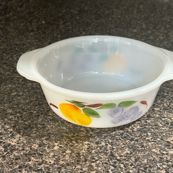 Fire King Gay Fad Fruit Casserole Dish 1 Pint 445 - Picture 5 of 5